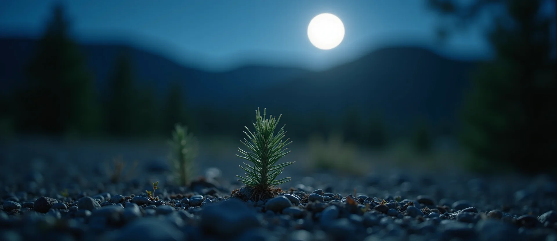 Symbolizing Seed/New Beginning: A local Ponderosa Pine sprouting sagebrush seedling. - AI Generated