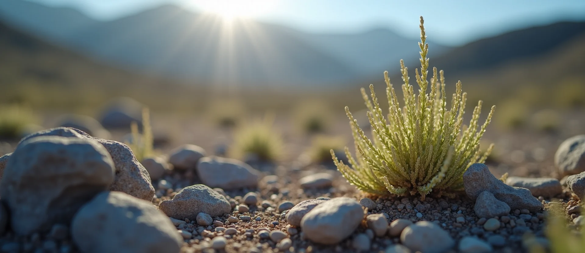Symbolizing Seed/New Beginning: A local Rabbitbrush sprouting sagebrush seedling. - AI Generated