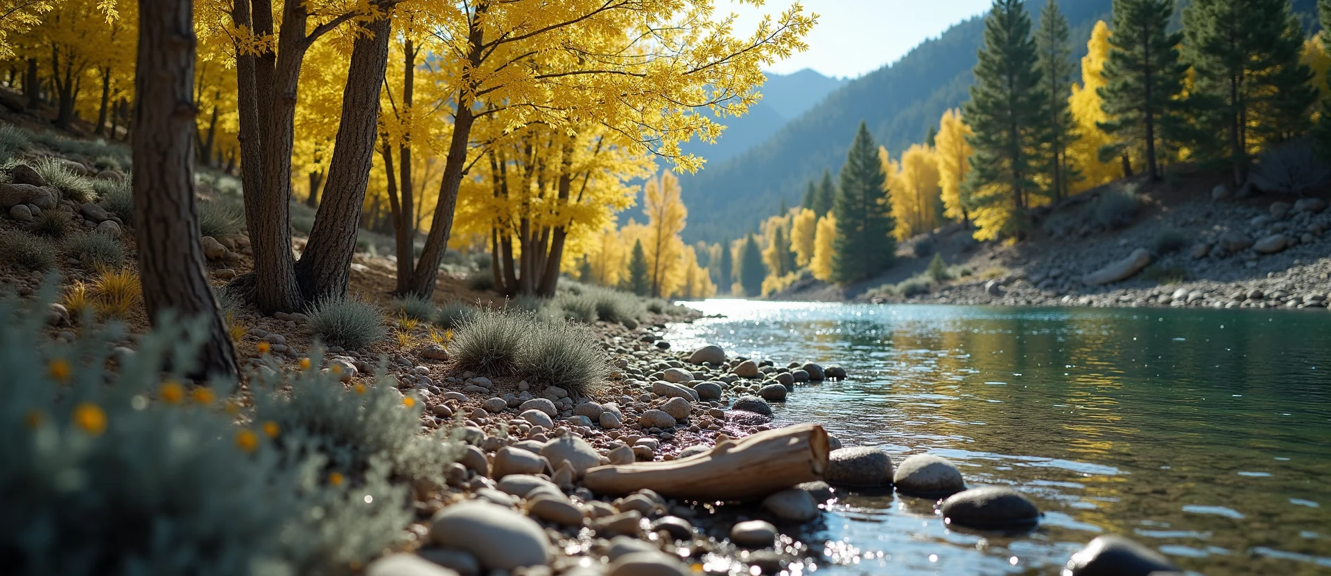 Symbolizing Growth/Resilience: A local Mountain Mahogany thriving aspen grove. - AI Generated