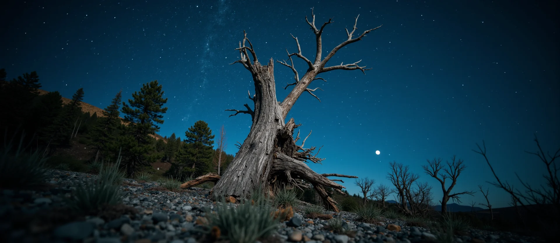 Symbolizing Growth/Resilience: A local Quaking Aspen sturdy weathered tree trunk. - AI Generated