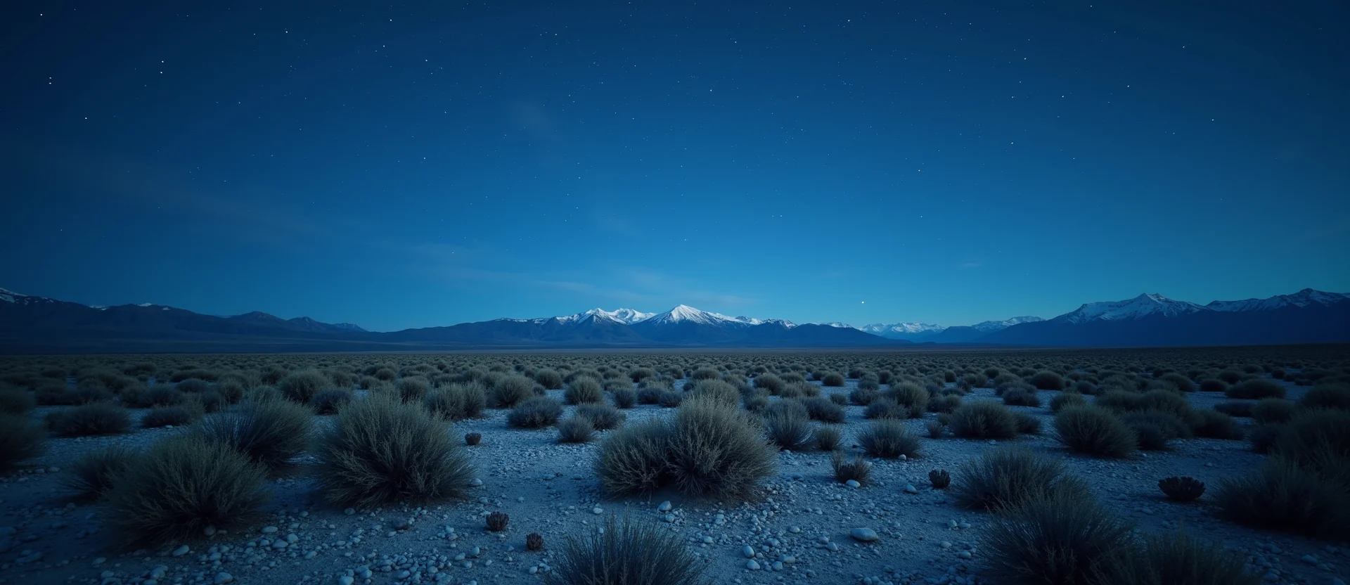 Symbolizing Stability/Peak: A local Bitterbrush distant Sierra horizon. - AI Generated