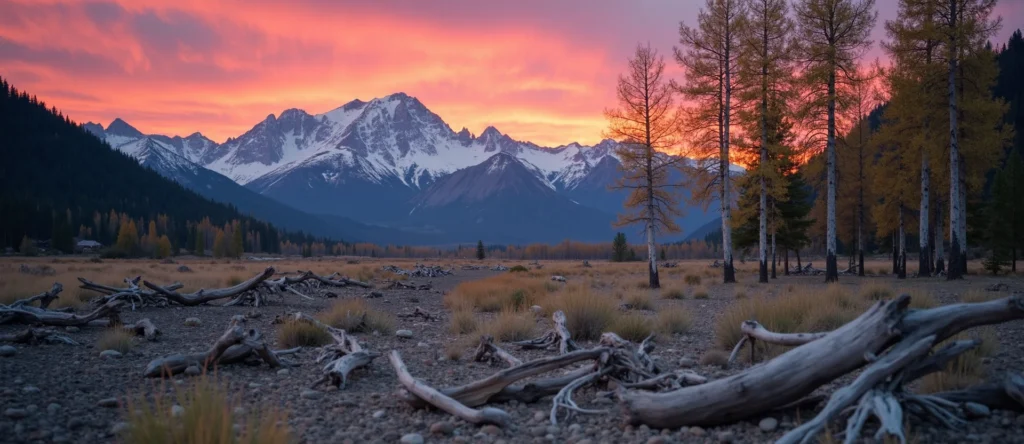 Symbolizing Growth/Resilience: A local Desert Peach thriving aspen grove. - AI Generated