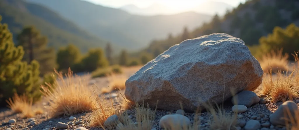 Symbolizing Stability/Peak: A local Manzanita unshakable boulder. - AI Generated