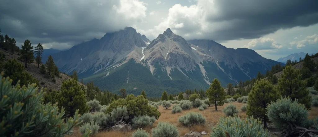 Symbolizing Stability/Peak: A local Sierra Juniper solid mountain ridge. - AI Generated