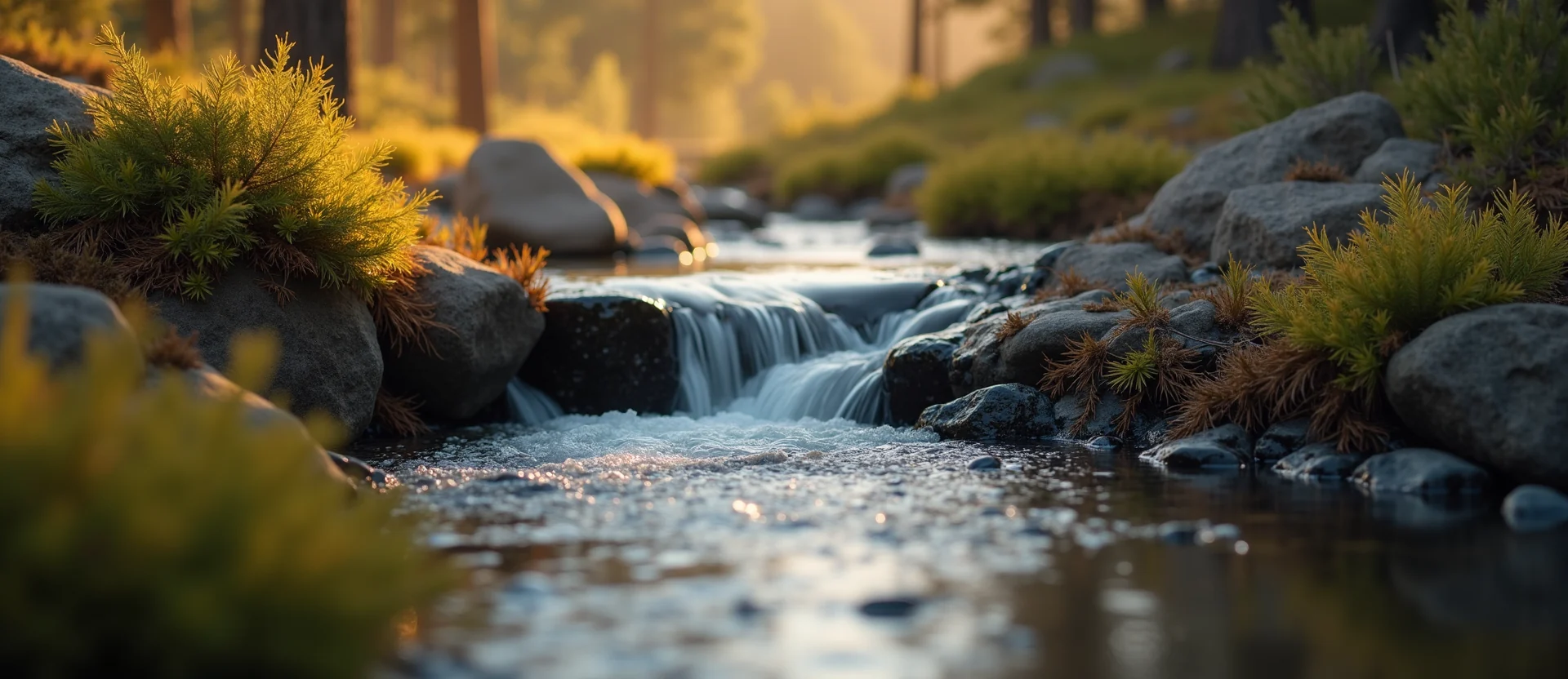 Symbolizing Flow/Cleansing: A local Desert Peach hidden small waterfall. - AI Generated