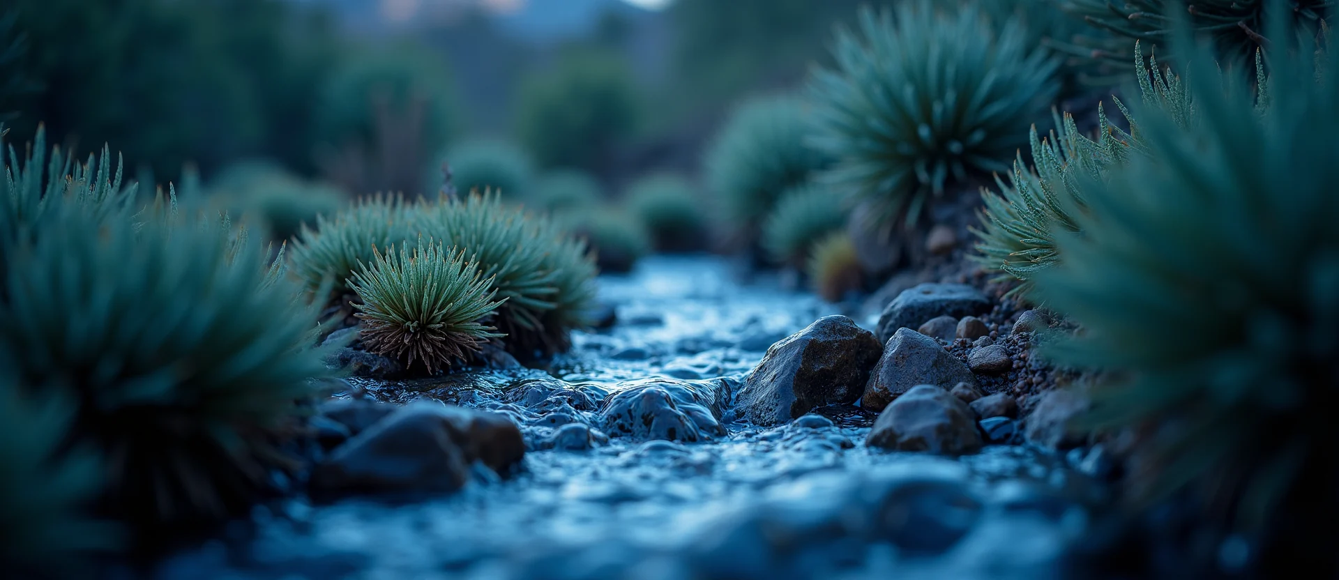 Symbolizing Flow/Cleansing: A local Sagebrush (Artemisia tridentata) babbling mountain creek. - AI Generated