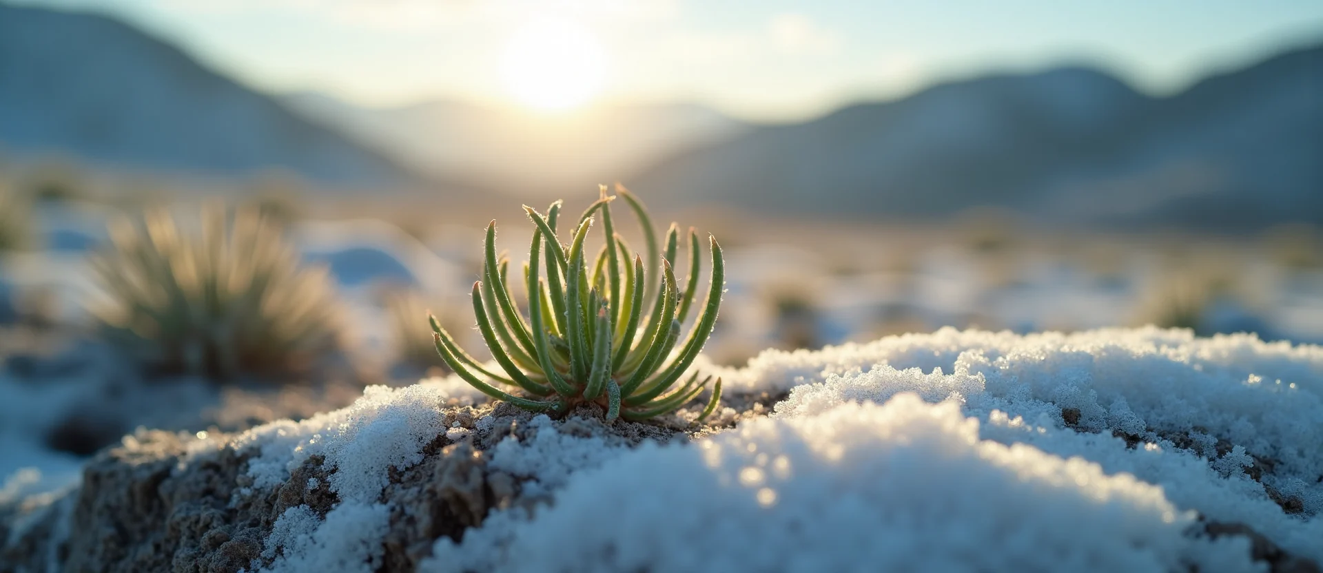 Symbolizing Seed/New Beginning: A local Desert Peach sprouting sagebrush seedling. - AI Generated