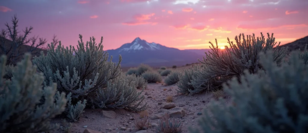 Symbolizing Identity/Local: A local Rabbitbrush High Desert vista. - AI Generated