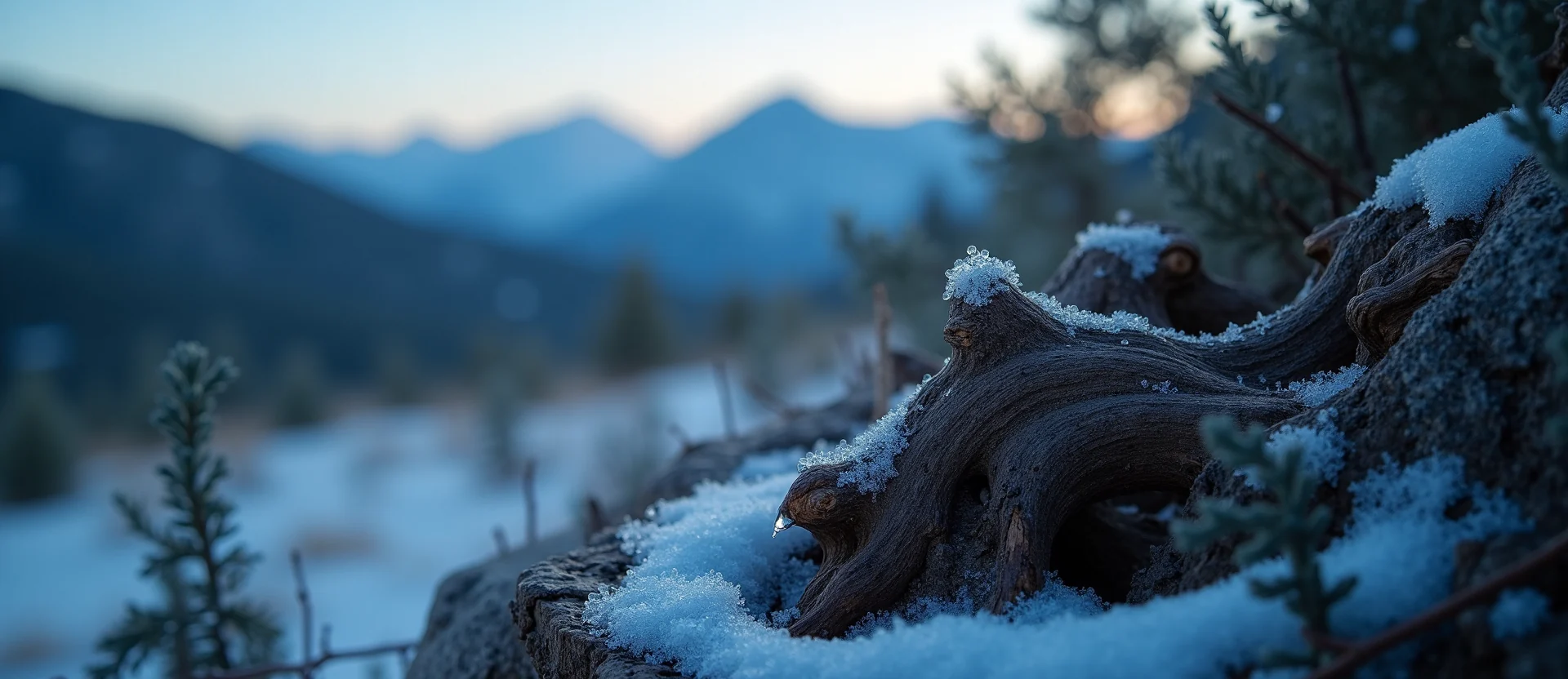Symbolizing Growth/Resilience: A local Sierra Juniper gnarled juniper roots. - AI Generated