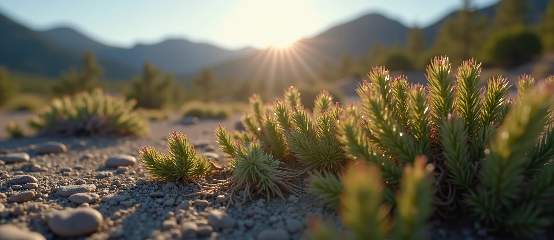 Symbolizing Identity/Local: A local Indian Paintbrush High Desert vista. - AI Generated