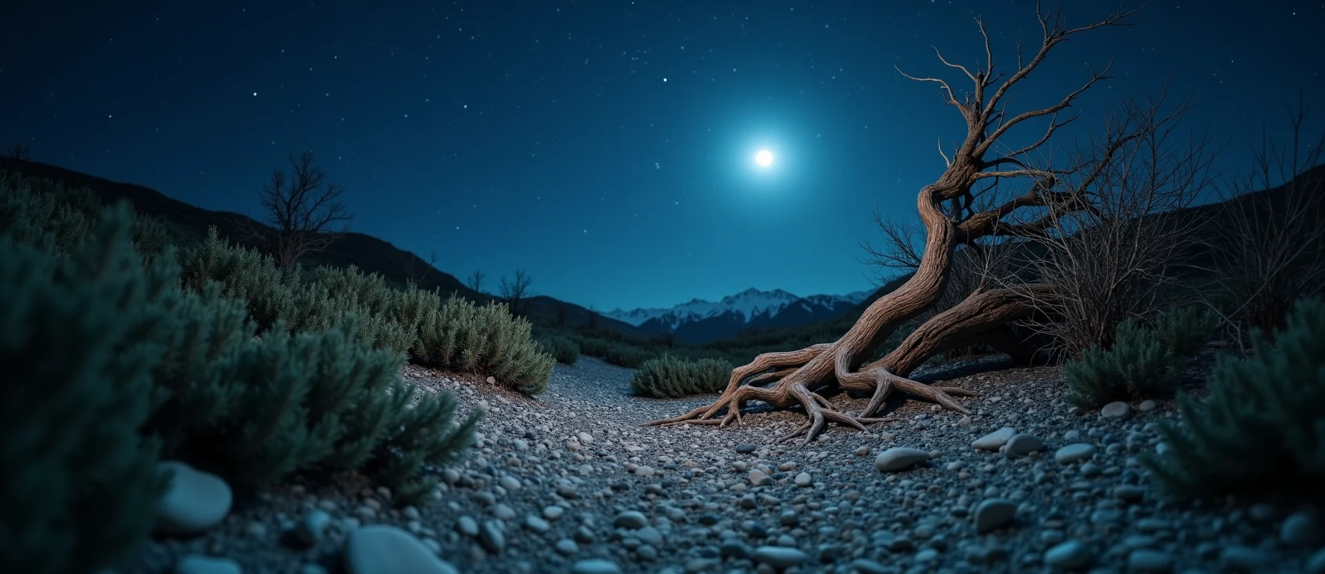 Symbolizing Growth/Resilience: A local Rabbitbrush gnarled juniper roots. - AI Generated