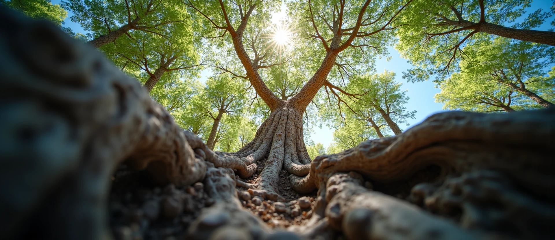 Symbolizing Growth/Resilience: A local Quaking Aspen gnarled juniper roots. - AI Generated