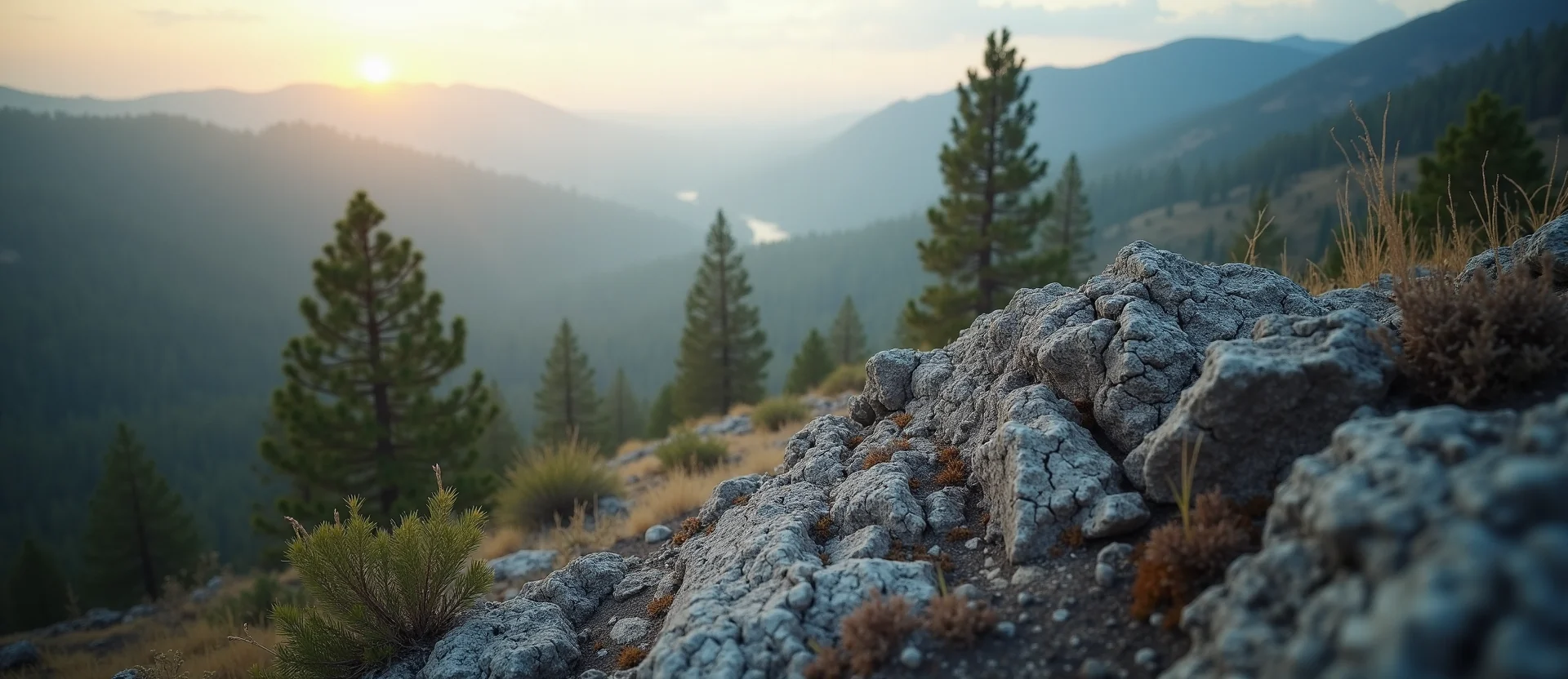 Symbolizing Stability/Peak: A local Sierra Juniper solid mountain ridge. - AI Generated