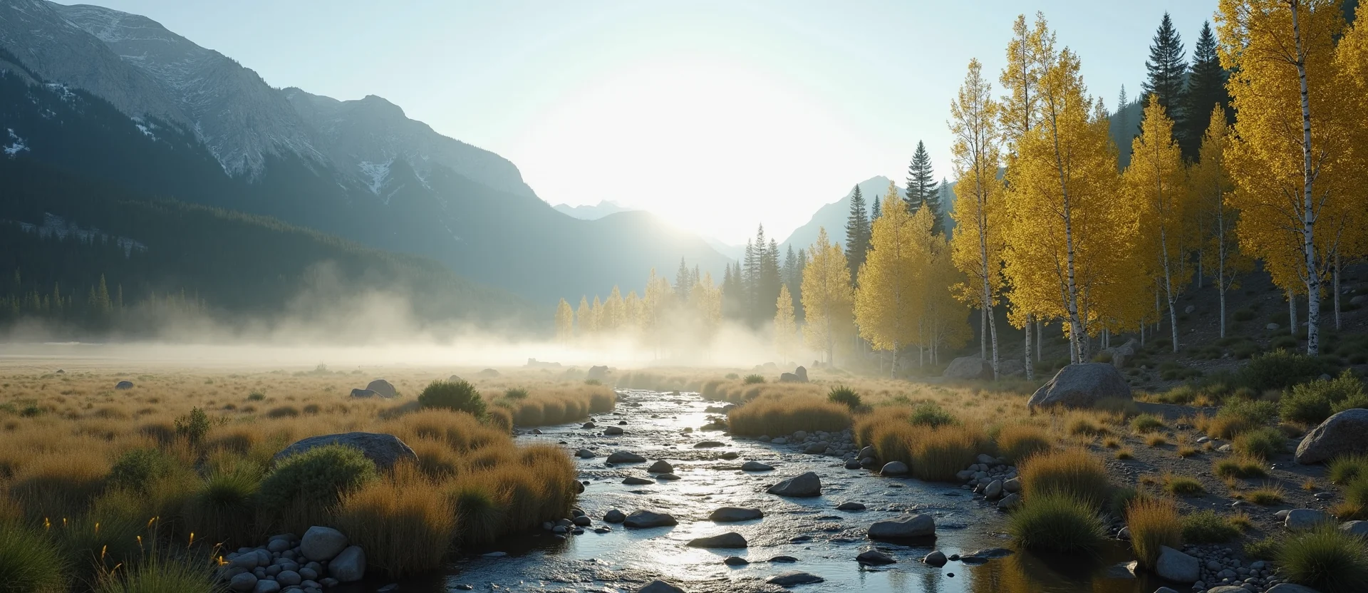 Symbolizing Identity/Local: A local Quaking Aspen High Desert vista. - AI Generated