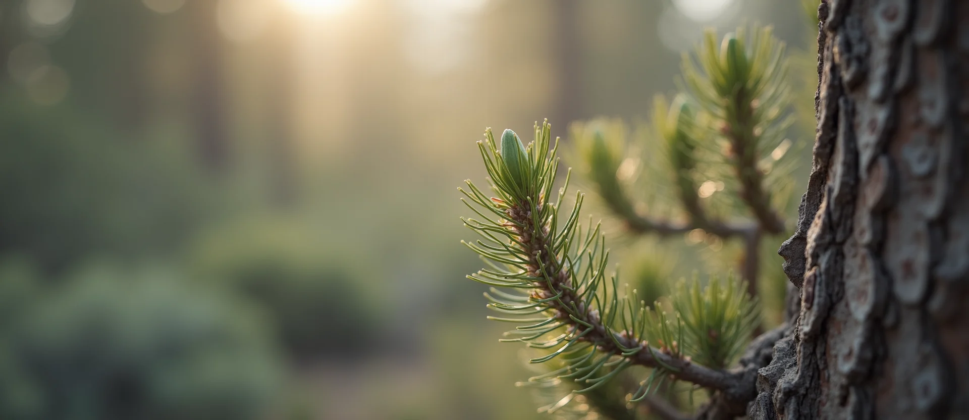 Symbolizing Seed/New Beginning: A local Sagebrush (Artemisia tridentata) new green bud on a branch. - AI Generated