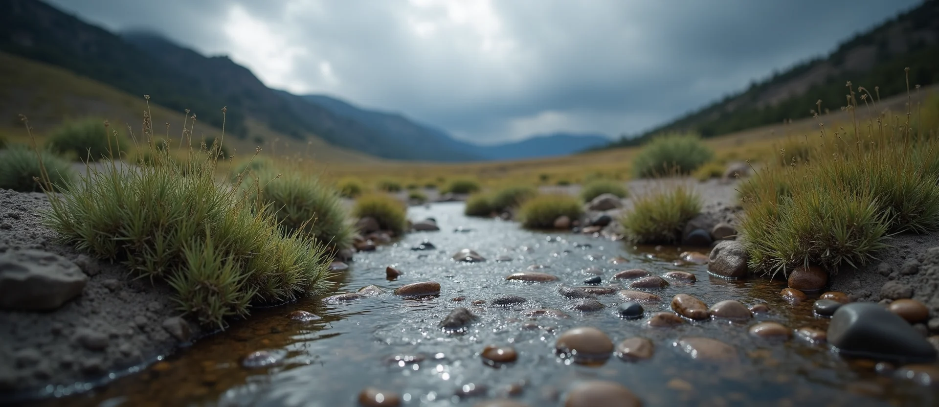 Symbolizing Flow/Cleansing: A local Sagebrush (Artemisia tridentata) hidden small waterfall. - AI Generated