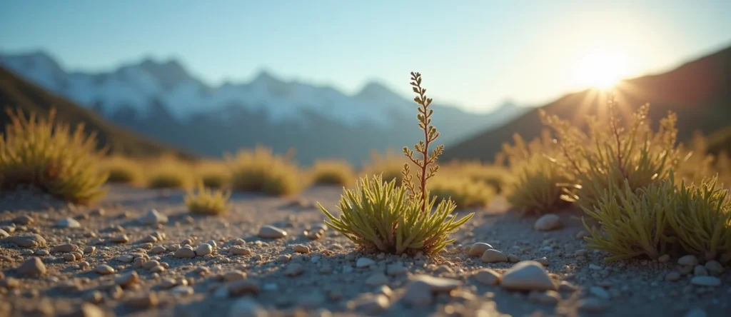 Symbolizing Growth/Resilience: A local Indian Paintbrush new branch reaching for the sky. - AI Generated