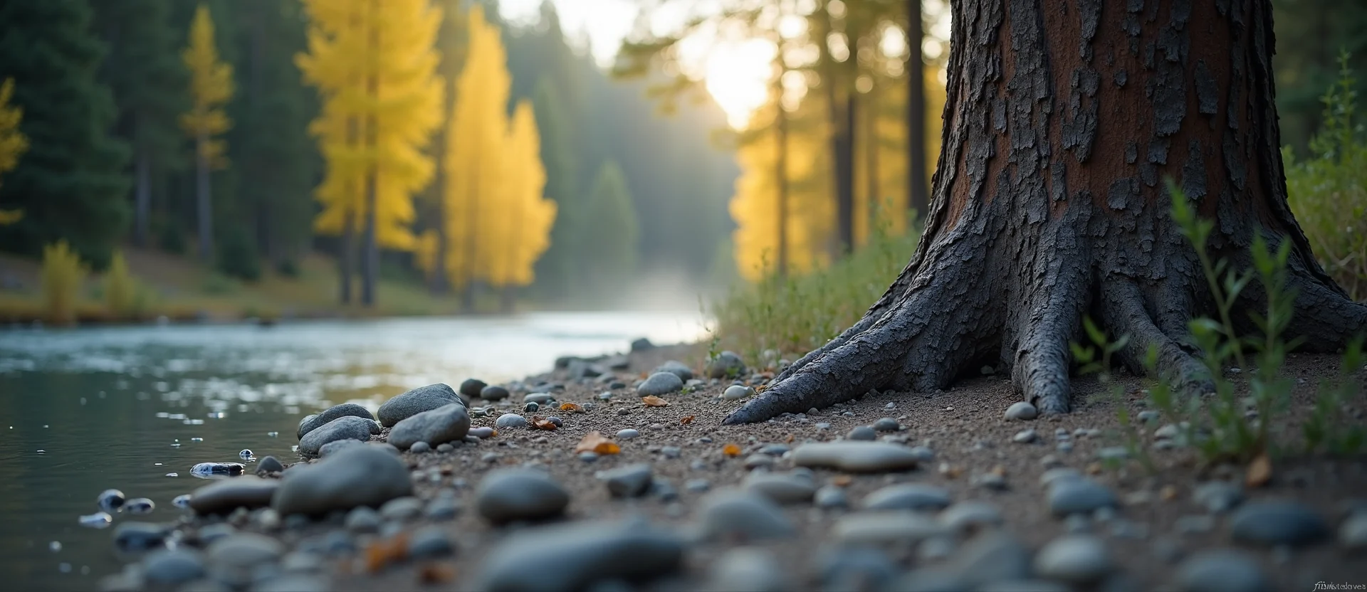 Symbolizing Growth/Resilience: A local Quaking Aspen sturdy weathered tree trunk. - AI Generated