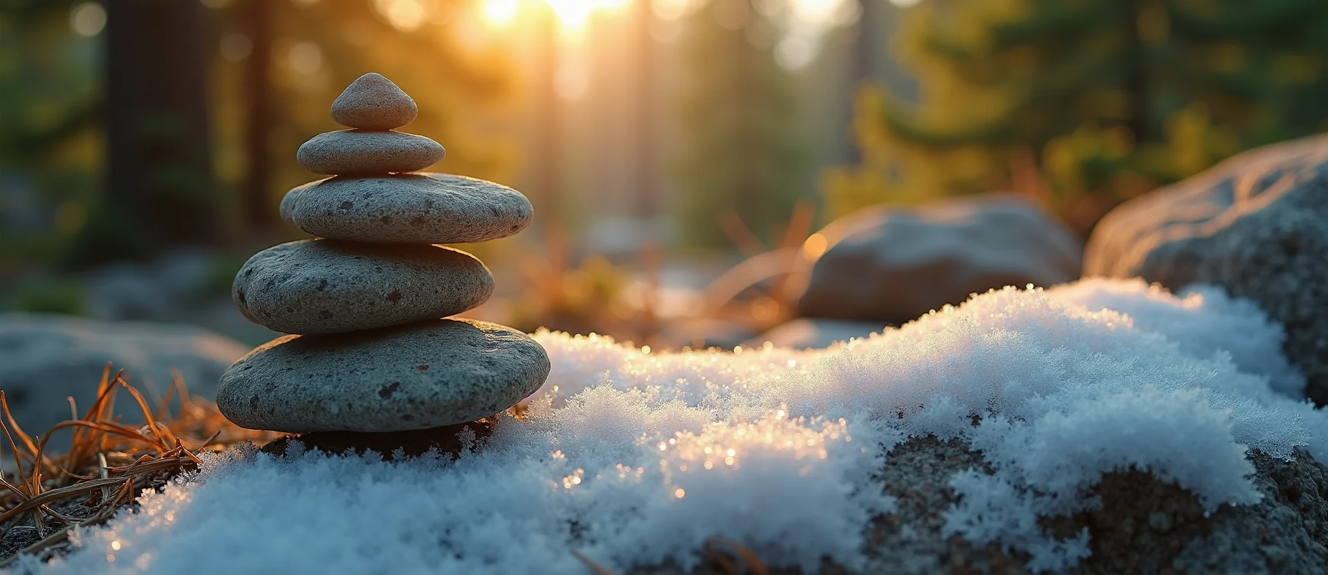 Symbolizing Stability/Peak: A local Desert Peach ancient rock cairn. - AI Generated