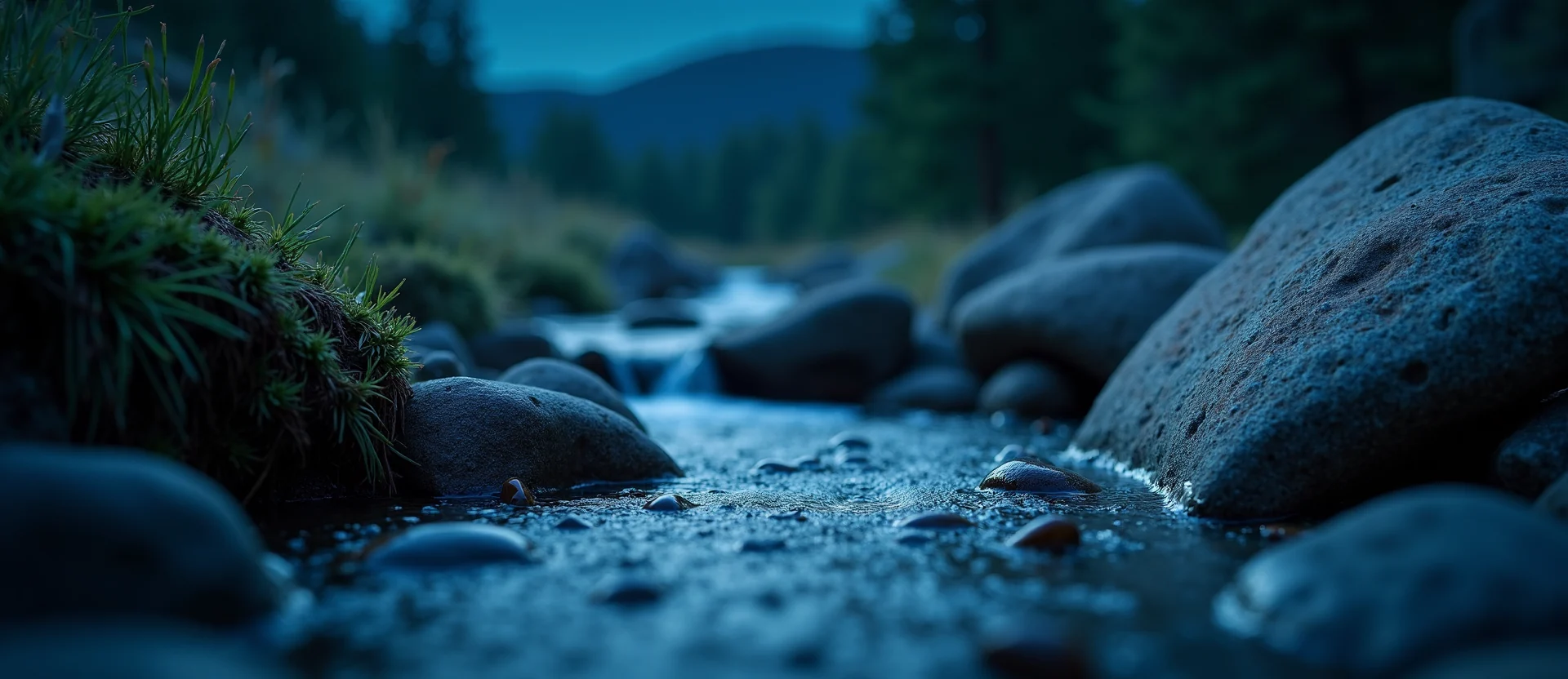 Symbolizing Flow/Cleansing: A local Ponderosa Pine hidden small waterfall. - AI Generated