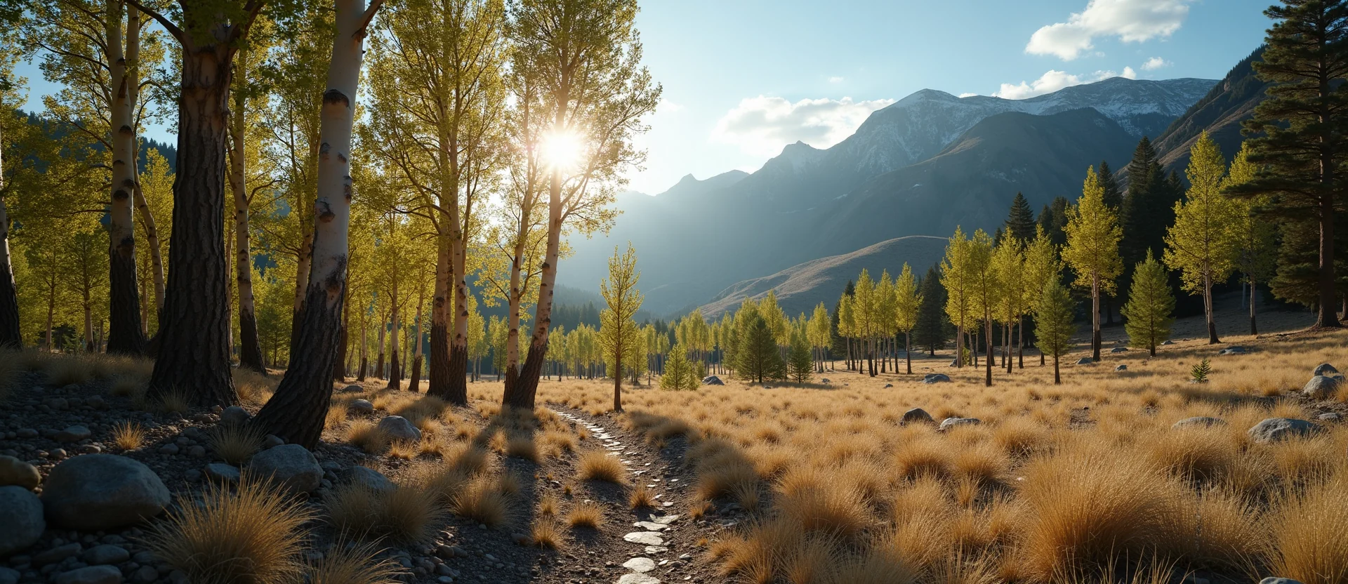 Symbolizing Growth/Resilience: A local Manzanita thriving aspen grove. - AI Generated