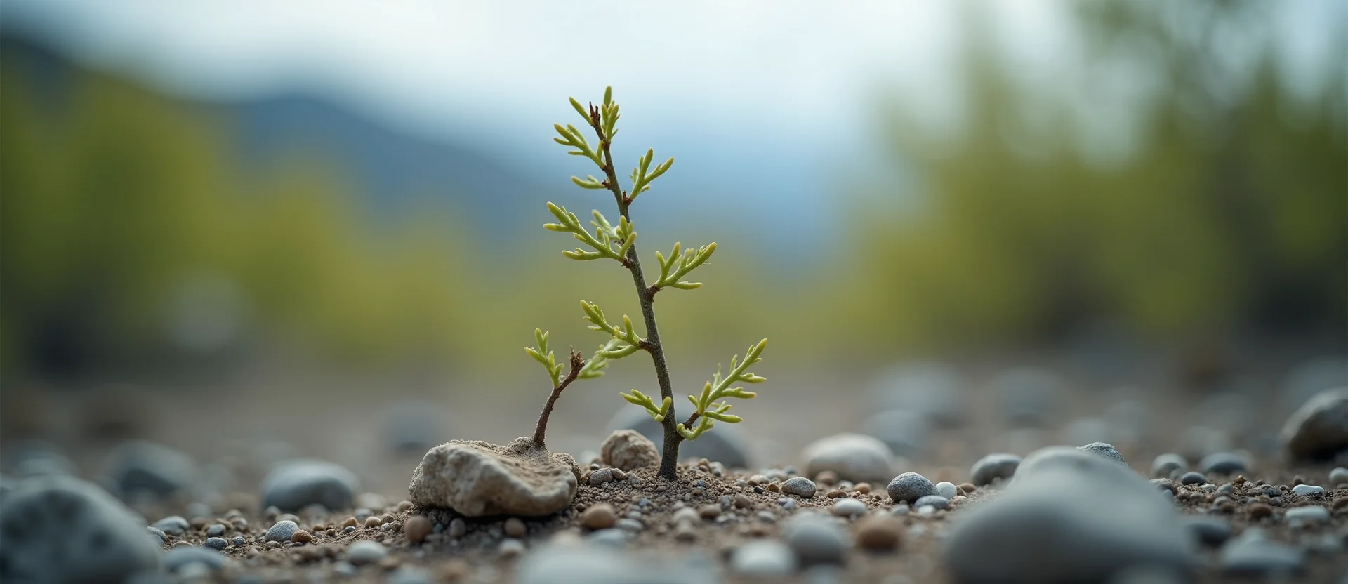 Symbolizing Growth/Resilience: A local Quaking Aspen new branch reaching for the sky. - AI Generated