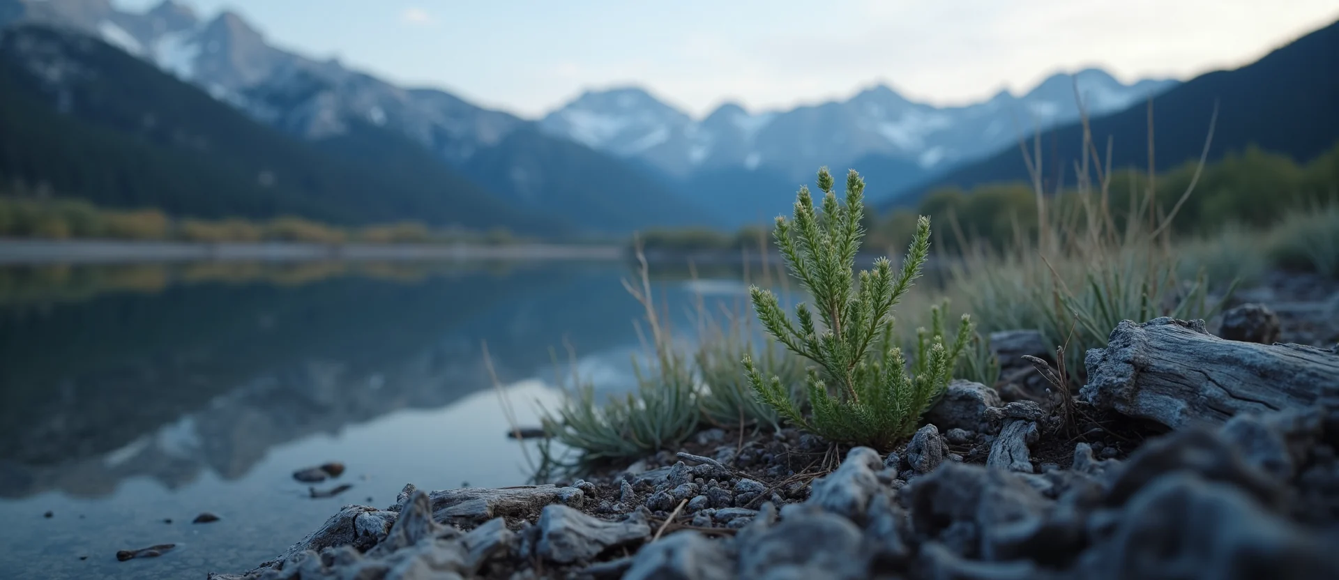 Symbolizing Seed/New Beginning: A local Mountain Mahogany sprouting sagebrush seedling. - AI Generated