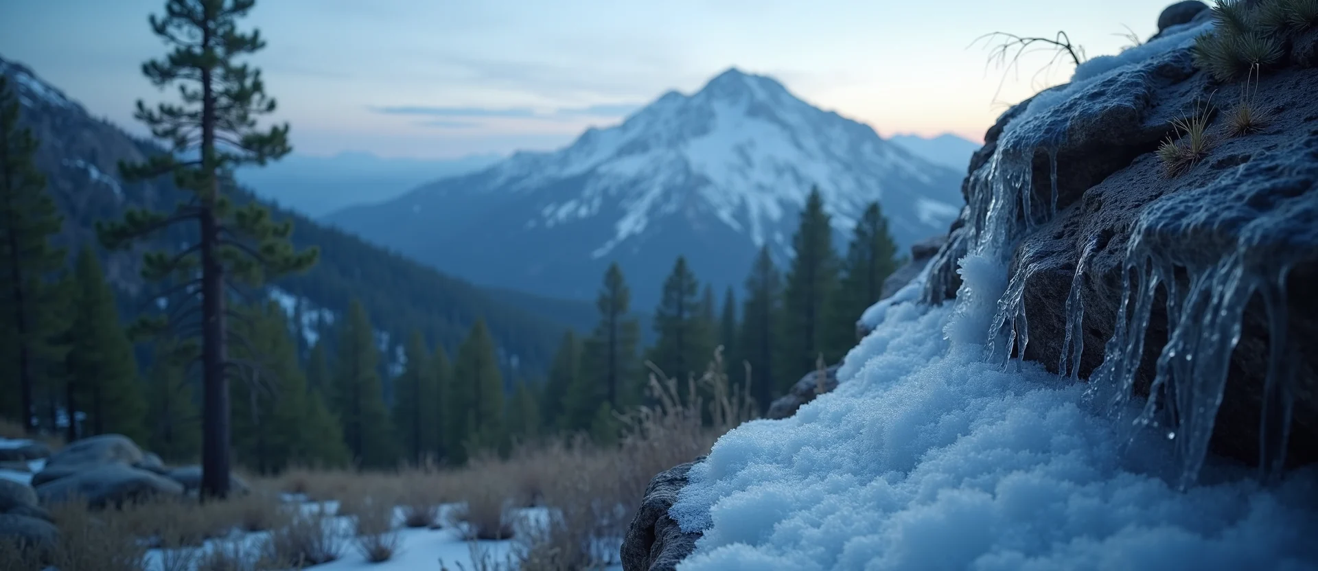 Symbolizing Stability/Peak: A local Ponderosa Pine solid mountain ridge. - AI Generated