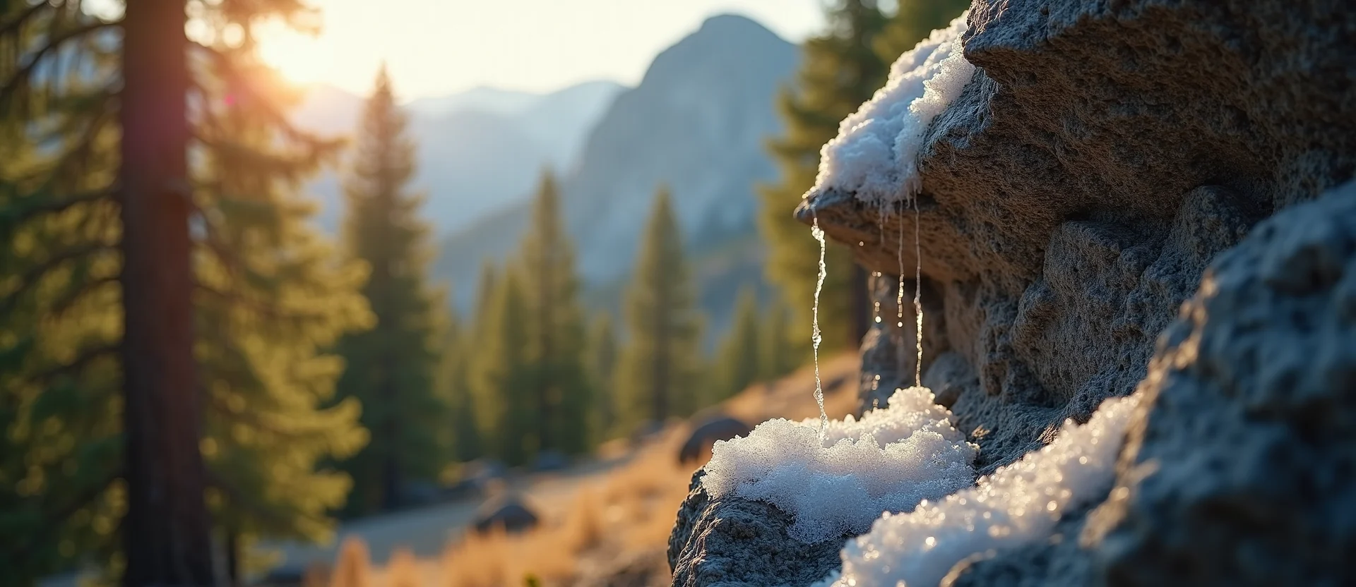 Symbolizing Stability/Peak: A local Quaking Aspen jagged granite peak. - AI Generated