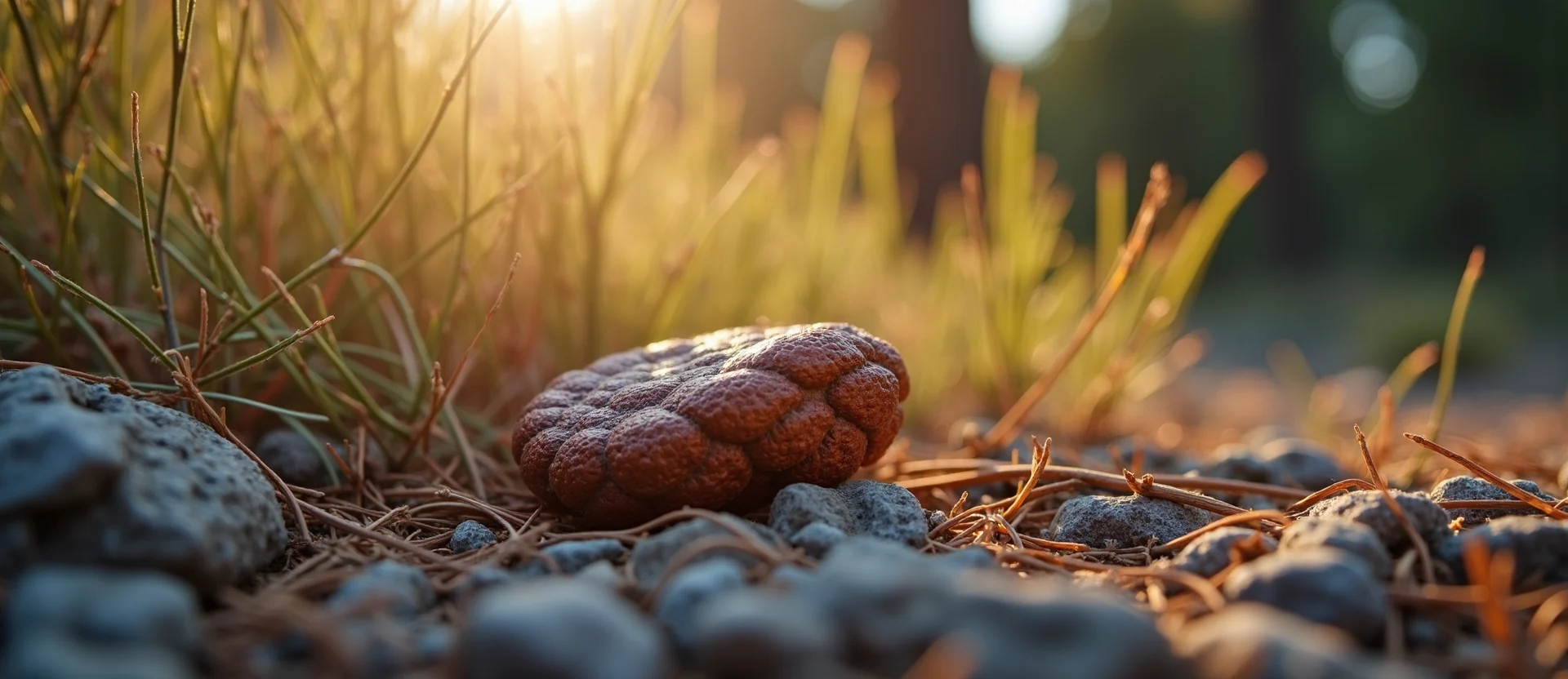 Symbolizing Seed/New Beginning: A local Indian Paintbrush single pine seed on dry earth. - AI Generated