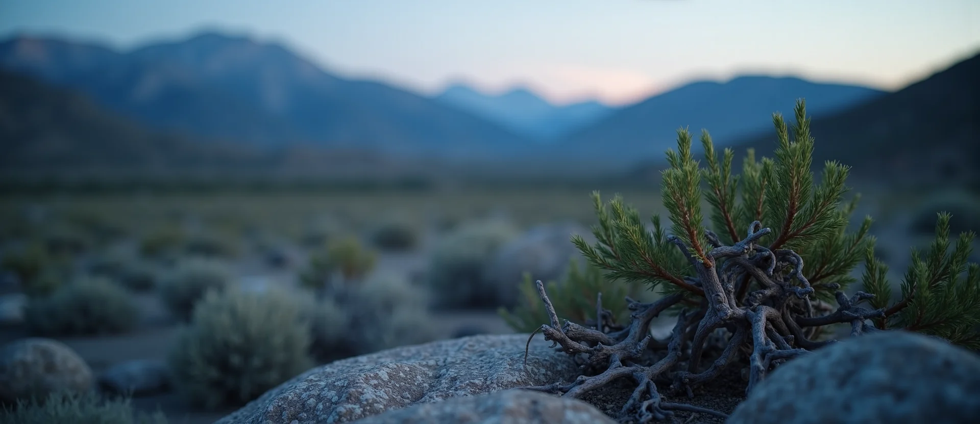 Symbolizing Growth/Resilience: A local Bitterbrush gnarled juniper roots. - AI Generated