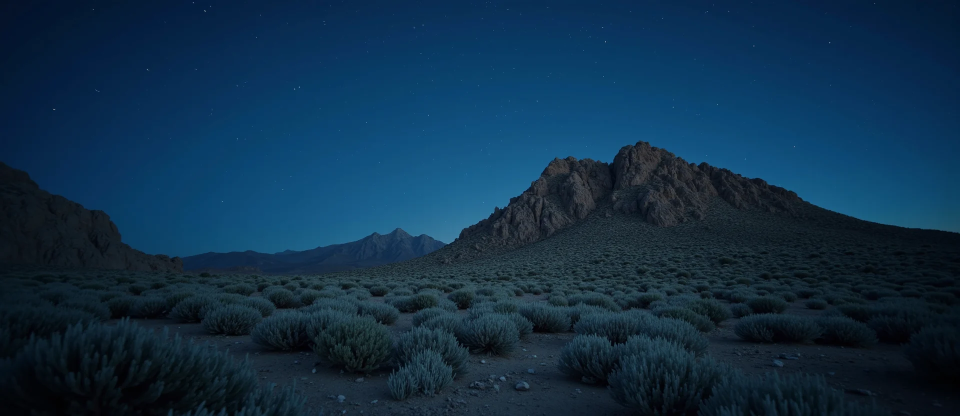 Symbolizing Stability/Peak: A local Sagebrush (Artemisia tridentata) solid mountain ridge. - AI Generated