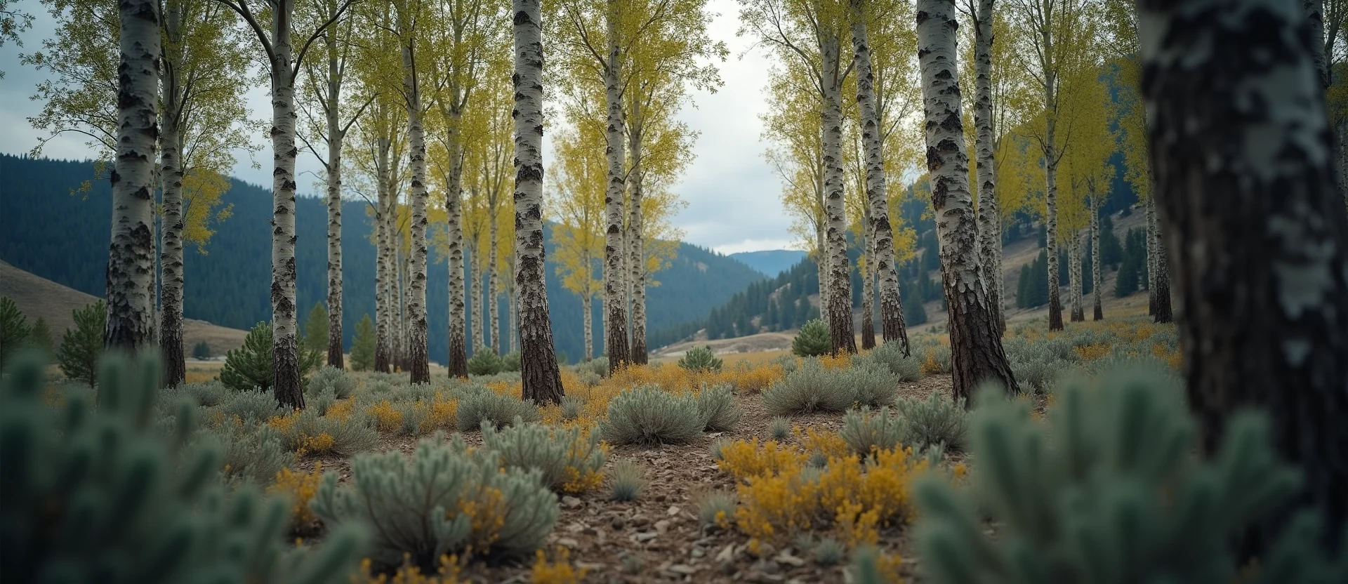 Symbolizing Growth/Resilience: A local Manzanita thriving aspen grove. - AI Generated