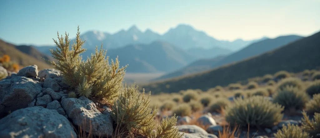 Symbolizing Identity/Local: A local Mountain Mahogany Sierra Nevada skyline. - AI Generated