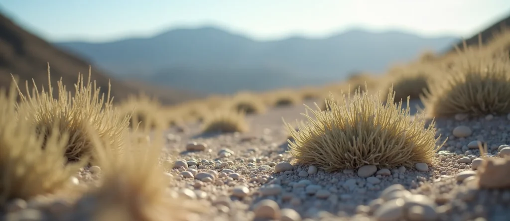 Symbolizing Stability/Peak: A local Sagebrush (Artemisia tridentata) solid mountain ridge. - AI Generated