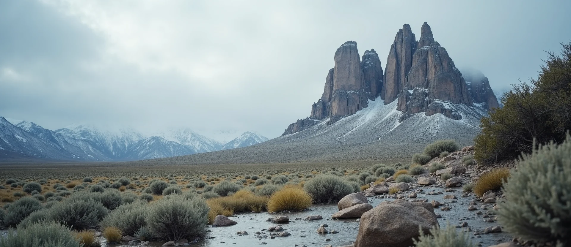 Symbolizing Stability/Peak: A local Desert Peach jagged granite peak. - AI Generated