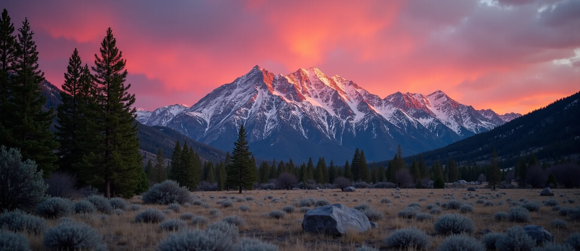 Symbolizing Stability/Peak: A local Quaking Aspen distant Sierra horizon. - AI Generated