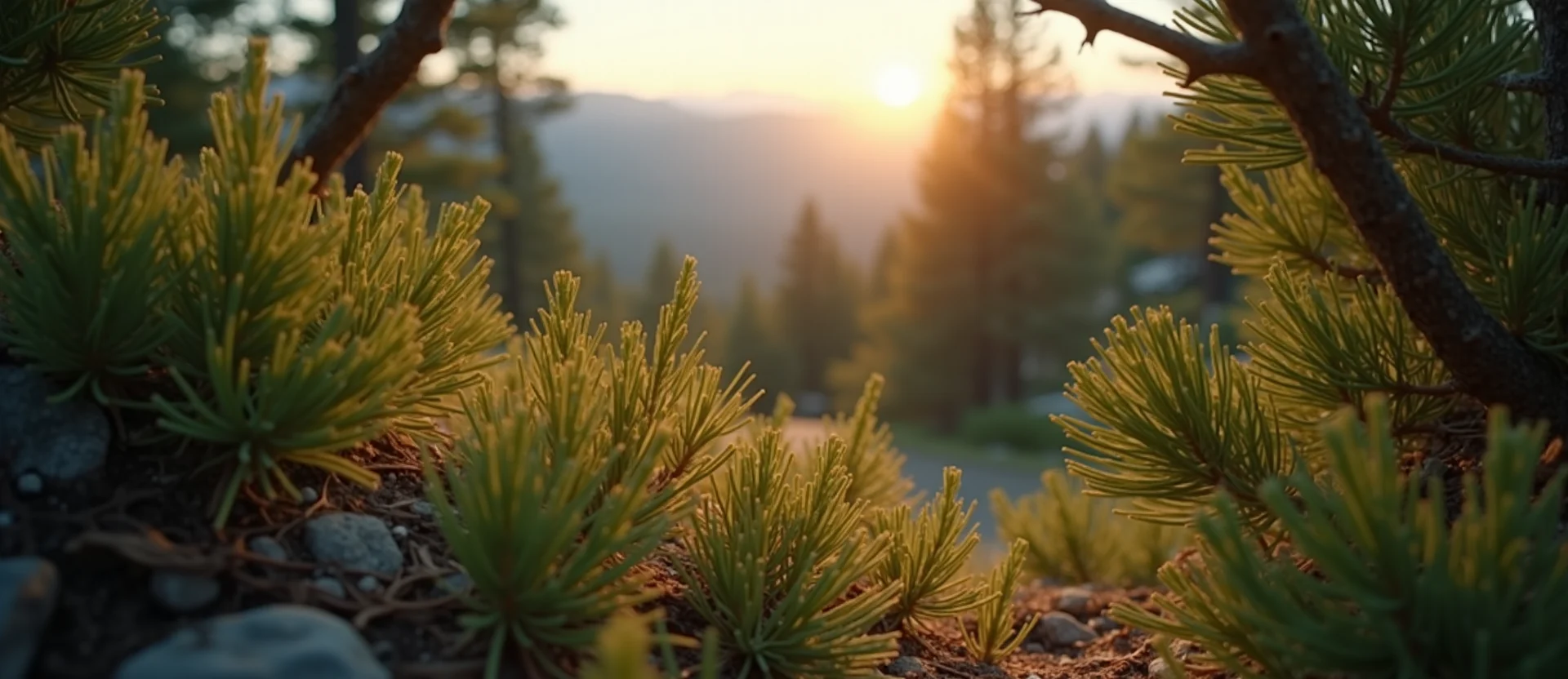 Symbolizing Identity/Local: A local Manzanita Sierra Nevada skyline. - AI Generated