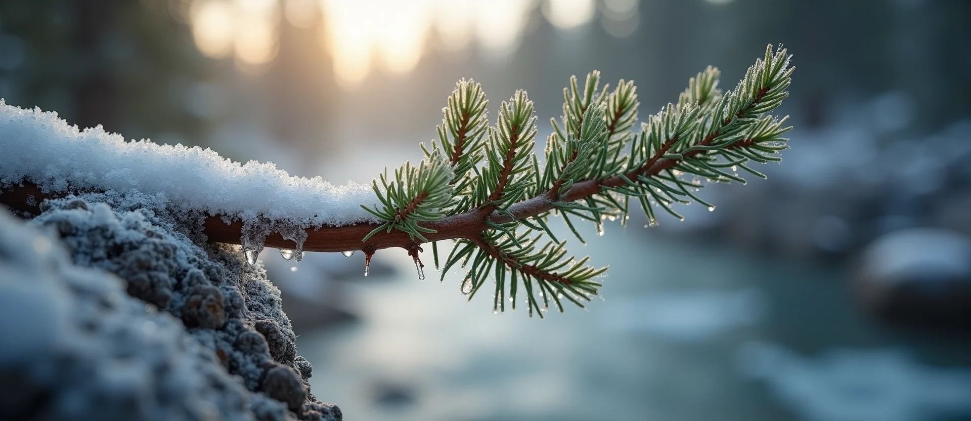 Symbolizing Growth/Resilience: A local Ponderosa Pine new branch reaching for the sky. - AI Generated
