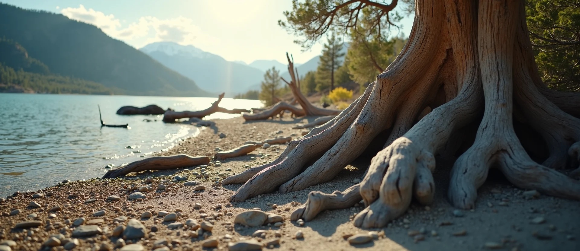 Symbolizing Growth/Resilience: A local Manzanita sturdy weathered tree trunk. - AI Generated