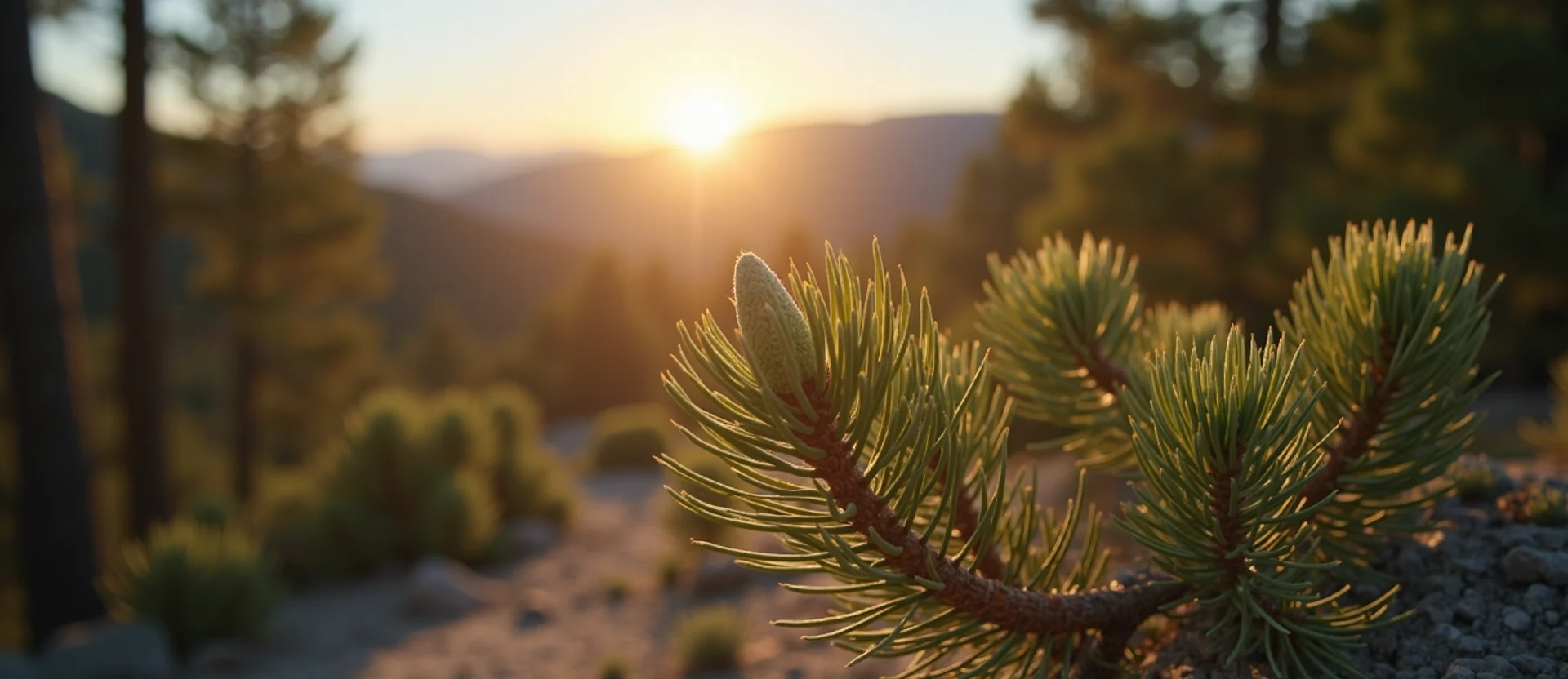 Symbolizing Seed/New Beginning: A local Mountain Mahogany new green bud on a branch. - AI Generated