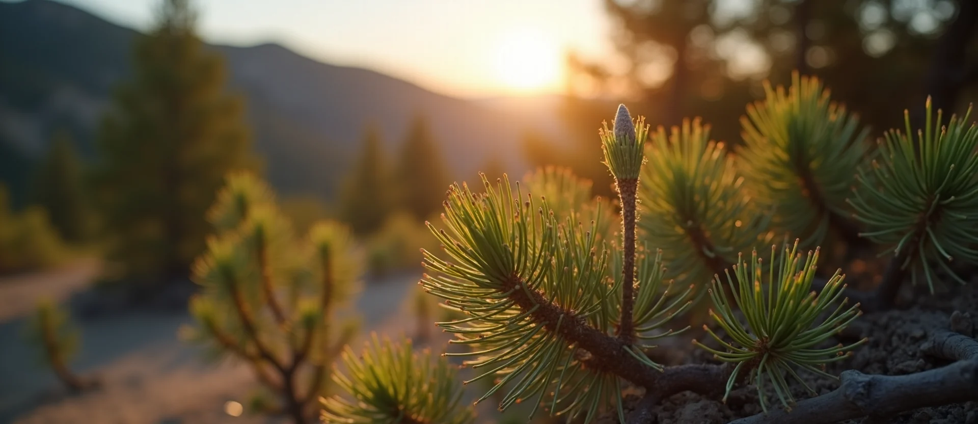 Symbolizing Seed/New Beginning: A local Manzanita new green bud on a branch. - AI Generated