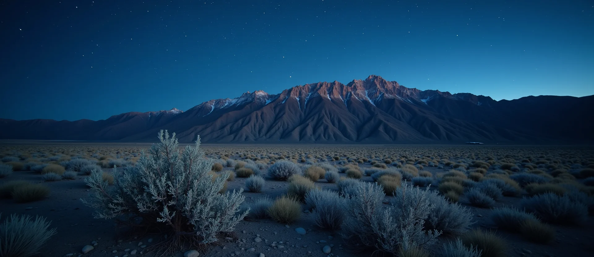 Symbolizing Stability/Peak: A local Rabbitbrush solid mountain ridge. - AI Generated