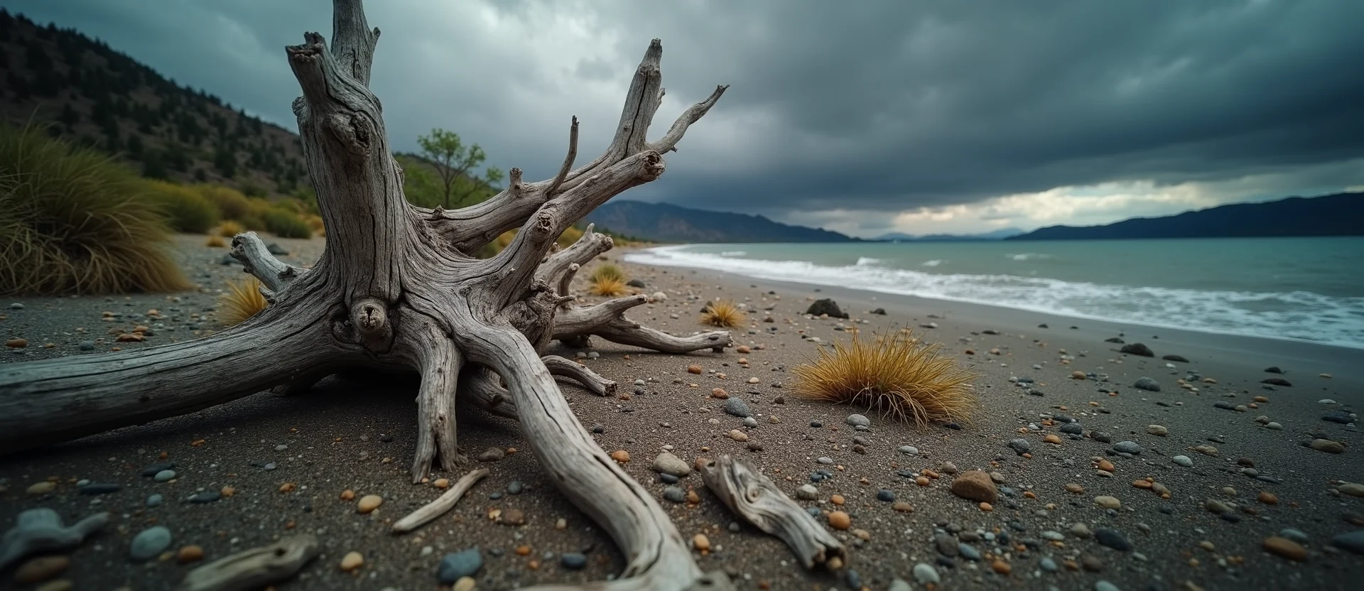 Symbolizing Growth/Resilience: A local Manzanita sturdy weathered tree trunk. - AI Generated