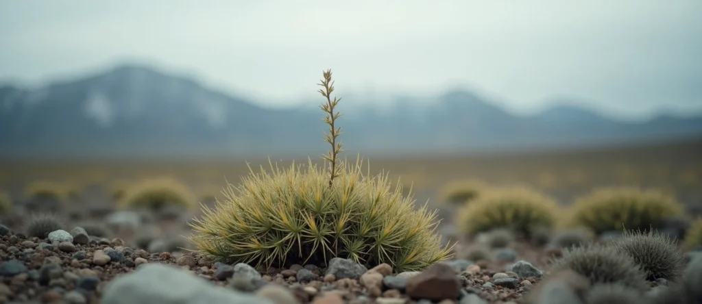 Symbolizing Seed/New Beginning: A local Rabbitbrush sprouting sagebrush seedling. - AI Generated