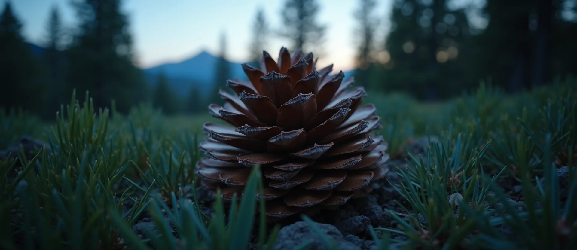 Symbolizing Seed/New Beginning: A local Ponderosa Pine opening pine cone. - AI Generated