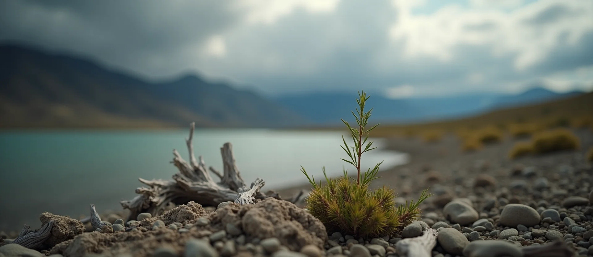 Symbolizing Seed/New Beginning: A local Rabbitbrush sprouting sagebrush seedling. - AI Generated