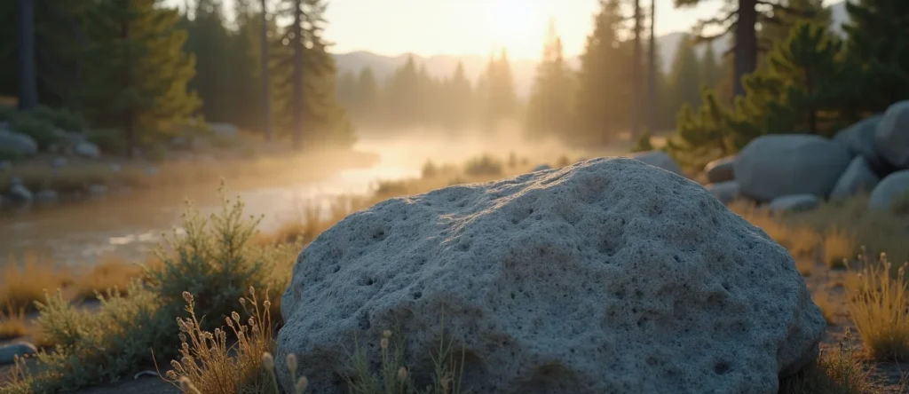 Symbolizing Stability/Peak: A local Ponderosa Pine unshakable boulder. - AI Generated