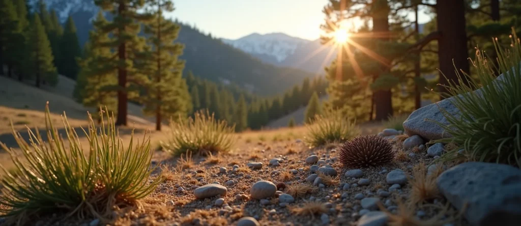 Symbolizing Seed/New Beginning: A local Desert Peach single pine seed on dry earth. - AI Generated