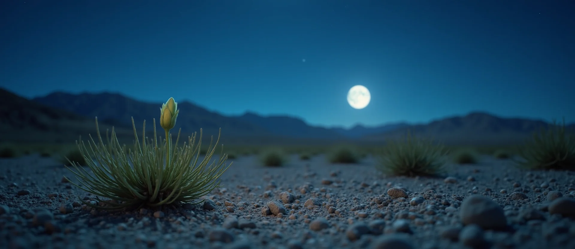 Symbolizing Seed/New Beginning: A local Rabbitbrush new green bud on a branch. - AI Generated
